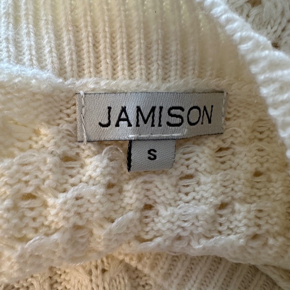 Jamison Ivory Knit Sweater with Butterly Patches | Size Small - Picture 6 of 9